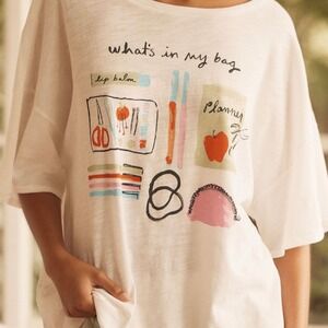 Anthropologie Graphic‎ Cotton T Shirt